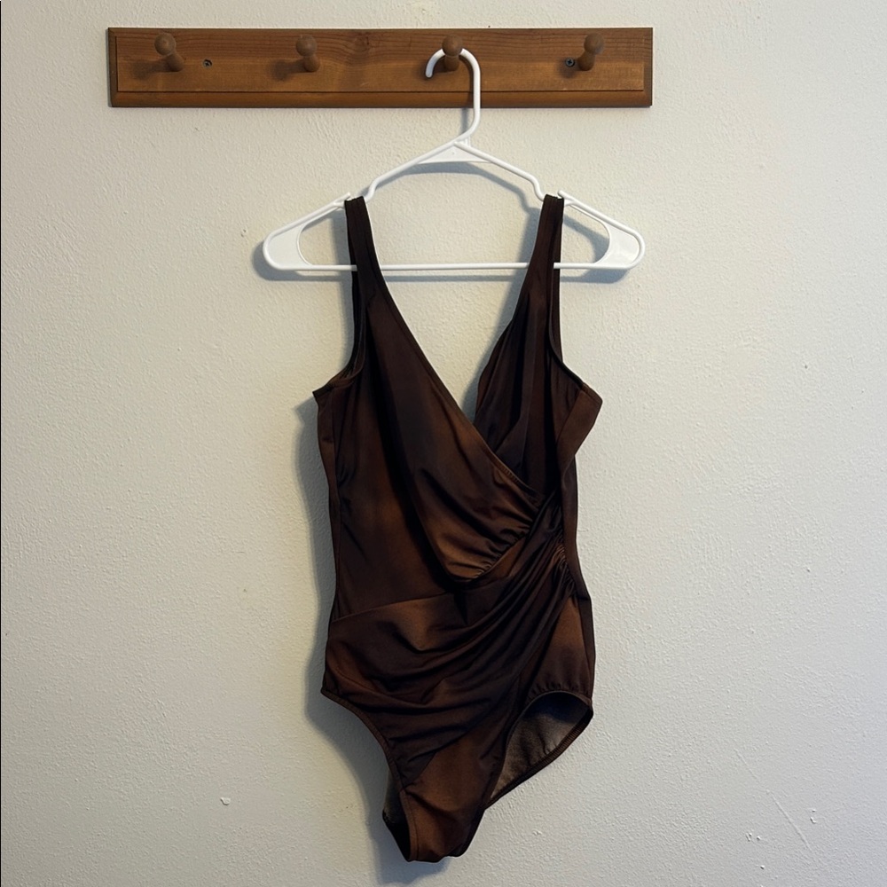 Miraclesuit Brown Ombré One Piece Swimsuit Size 16